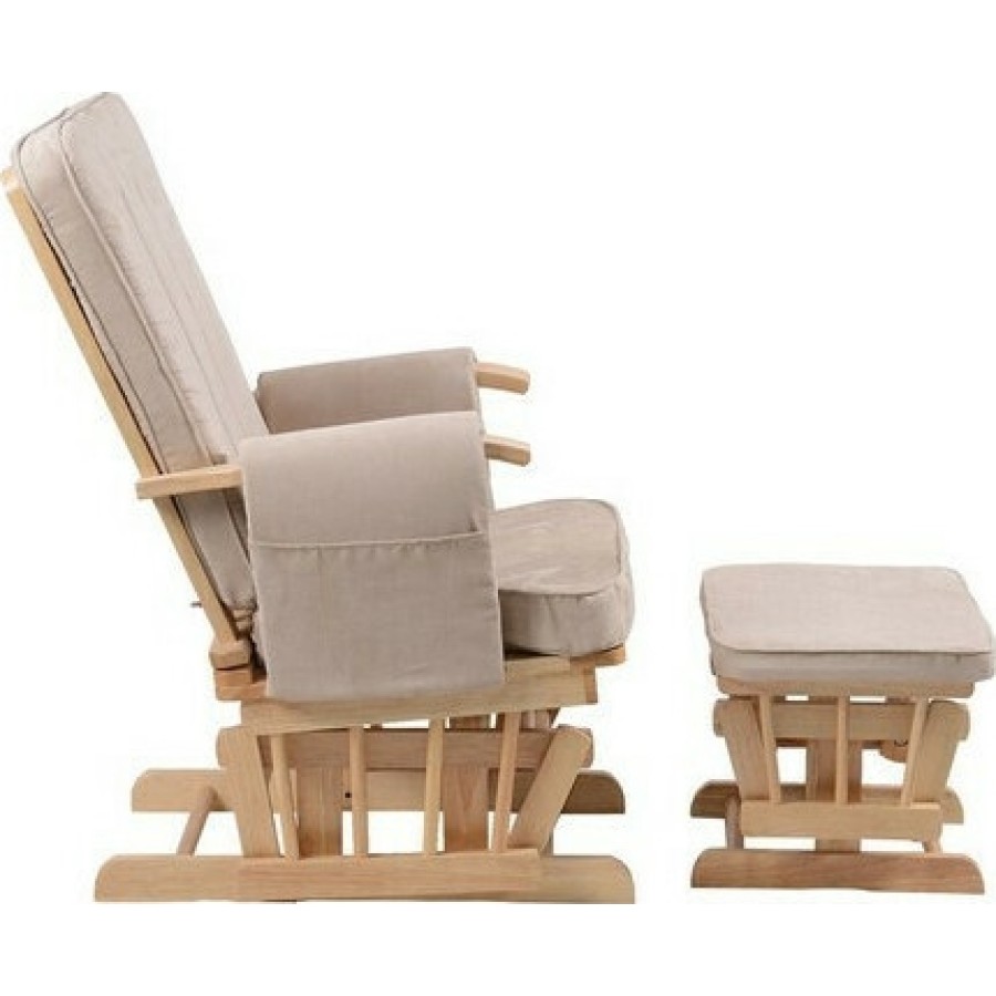Baby Adventure Πολυθρόνα Θηλασμού με σκαμπό Natural 2τμχ -BR70438