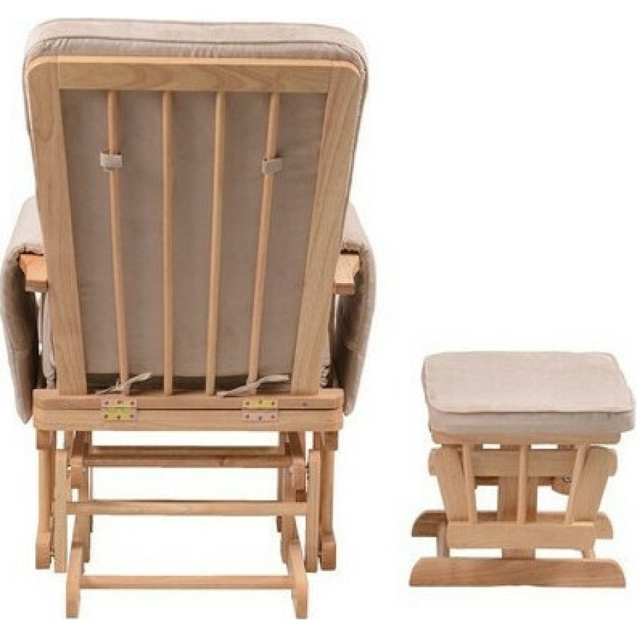 Baby Adventure Πολυθρόνα Θηλασμού με σκαμπό Natural 2τμχ -BR70438
