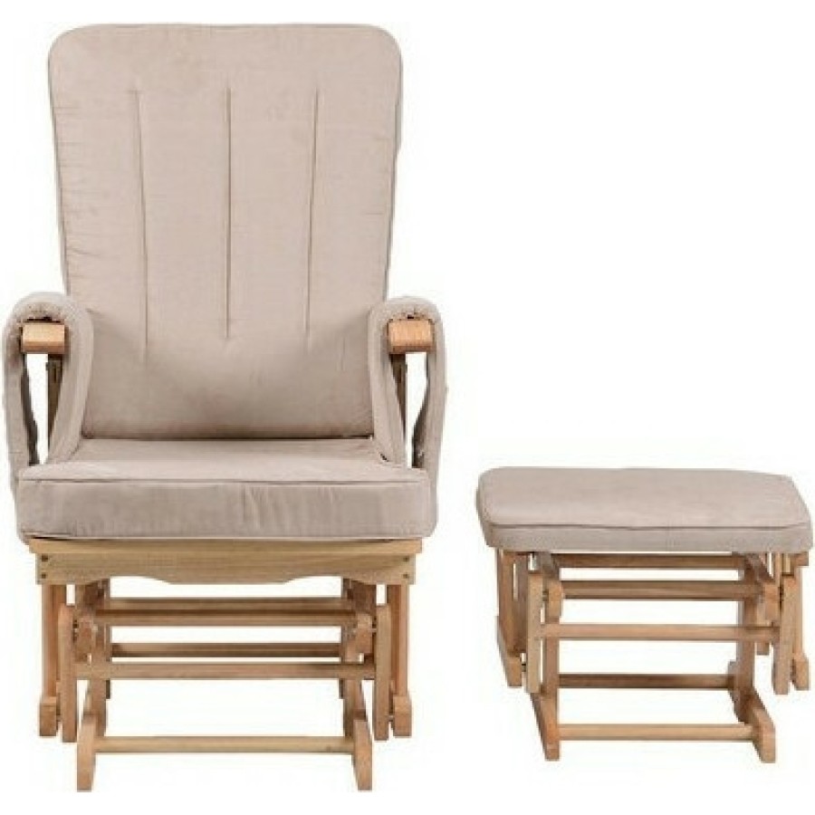 Baby Adventure Πολυθρόνα Θηλασμού με σκαμπό Natural 2τμχ -BR70438