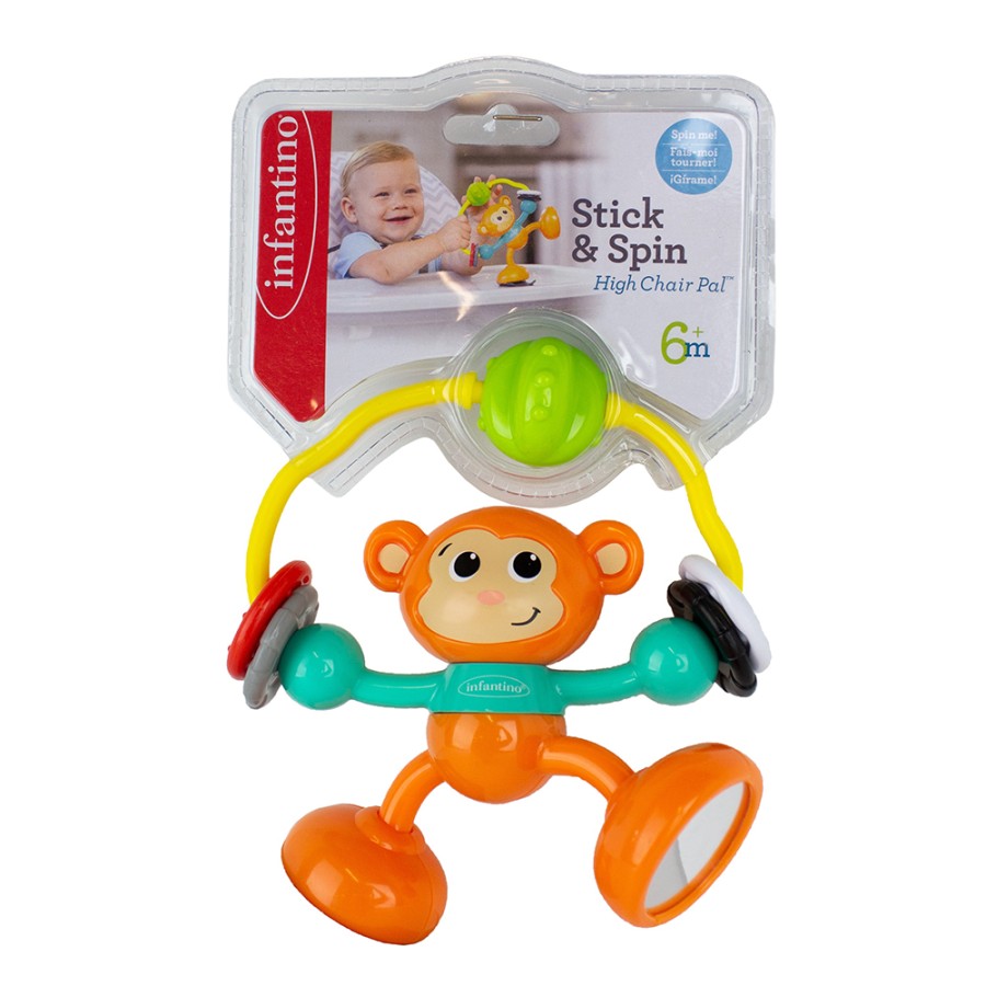 Infantino Παιχνίδι με βεντούζα ,Μαϊμού Stick & Spin High Pal B-930-216267-03