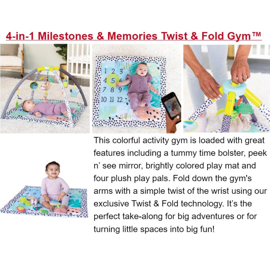 Infantino Βρεφικό Γυμναστήριο 4 σε 1 Milestones & Memories Twist & Fold B-313007-02