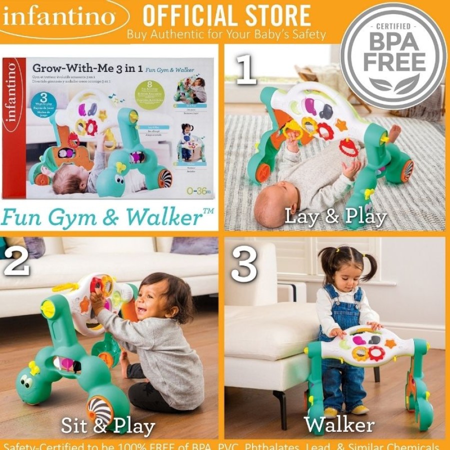 Infantino Βρεφικό Γυμναστήριο & Στράτα 3 σε 1 Grow With Me Fun Gym Walker B-313015-00