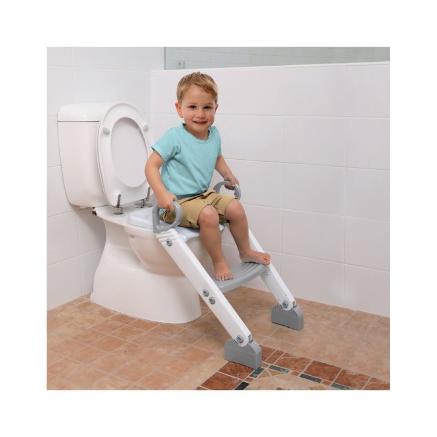 DreamBaby Εκπαιδευτικό κάθισμα τουαλέτας με σκαλοπάτι Step up Grey/White  BR75176