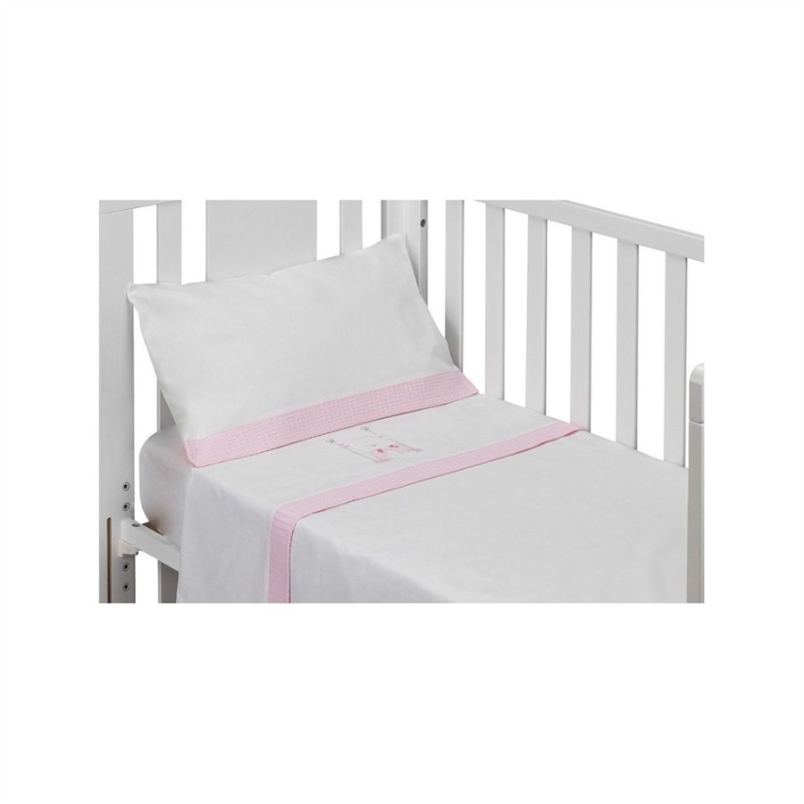 INTERBABY ΣΕΝΤΟΝΙΑ 100% ΒΑΜΒΑΚΕΡΑ ΓΙΑ ΚΟΥΝΙΑ ΣΕΤ 3 ΤΜΧ (115Χ175) SWING PINK 5261-02