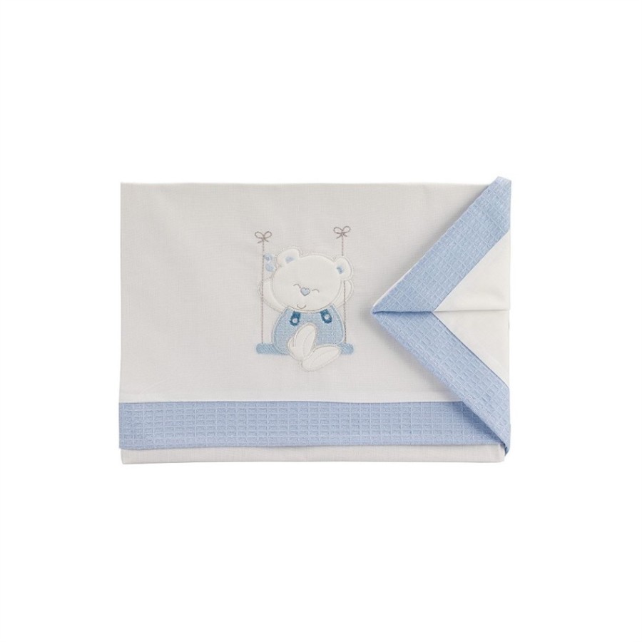 INTERBABY ΣΕΝΤΟΝΙΑ 100% ΒΑΜΒΑΚΕΡΑ ΓΙΑ ΚΟΥΝΙΑ ΣΕΤ 3 ΤΜΧ (115Χ175) SWING AZUL 5261-01