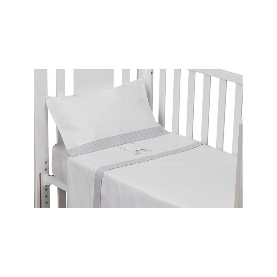 INTERBABY ΣΕΝΤΟΝΙΑ 100% ΒΑΜΒΑΚΕΡΑ ΓΙΑ ΚΟΥΝΙΑ ΣΕΤ 3 ΤΜΧ (115Χ175) SWING GREY 5261-18