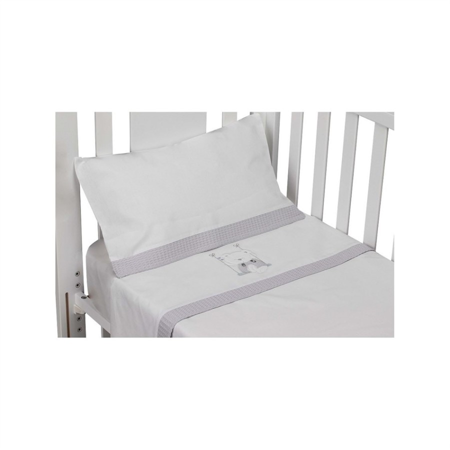 INTERBABY ΣΕΝΤΟΝΙΑ 100% ΒΑΜΒΑΚΕΡΑ ΓΙΑ ΚΟΥΝΙΑ ΣΕΤ 3 ΤΜΧ (115Χ175) SWING GREY 5261-18