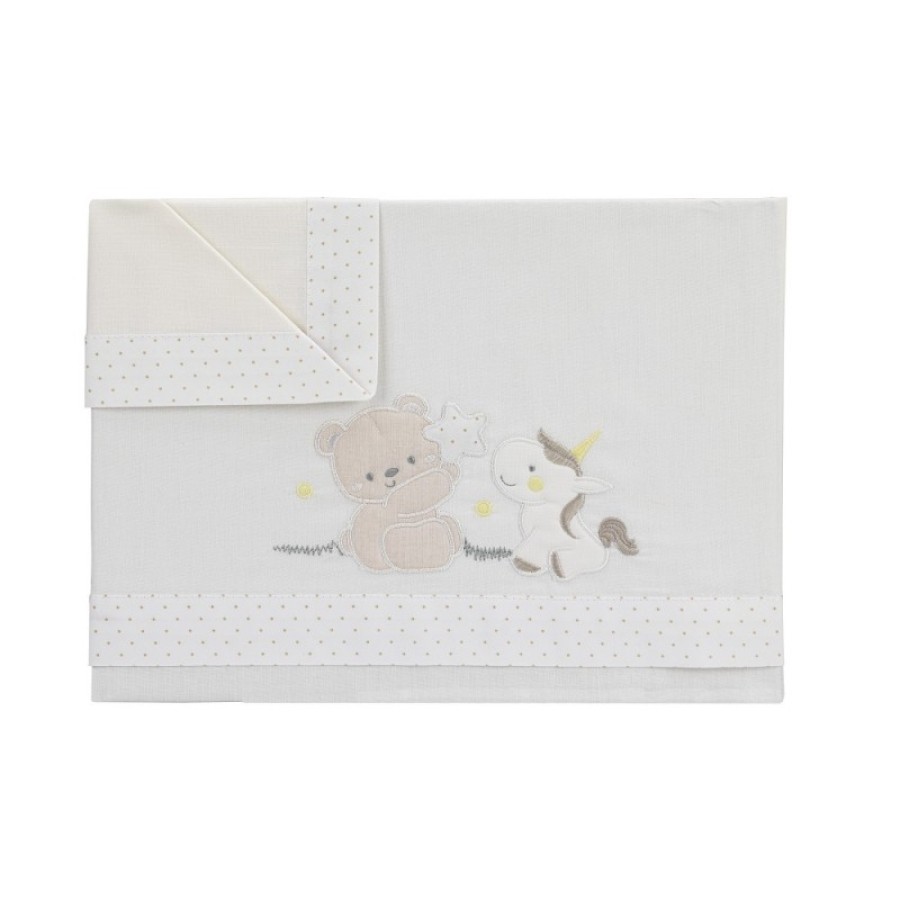 INTERBABY ΣΕΝΤΟΝΙΑ 100% ΒΑΜΒΑΚΕΡΑ ΓΙΑ ΚΟΥΝΙΑ ΣΕΤ 3 ΤΜΧ (115Χ175) UNICORNIO BEIGE 5259-05