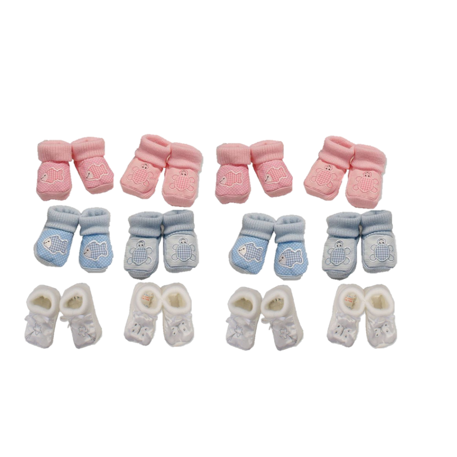Πλεκτά παπουτσάκια αγκαλιάς Nursery Time BSS48K  0-6 μηνών
