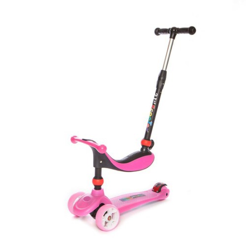 BABY ADVENTURE Παιδικο Scooter Μετατρεπόμενο Πατίνι 3 σε 1 21st Ροζ BR75244