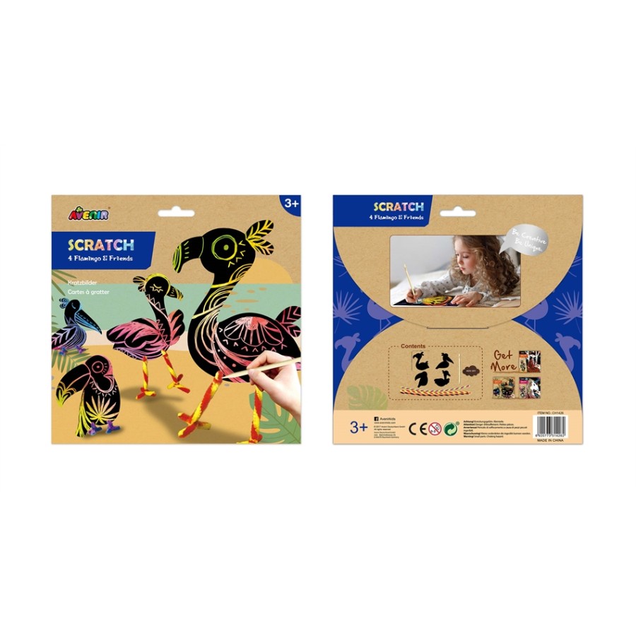 Arts & Crafts Χειροτεχνία Σκράτς SCRATCH-4 FLAMINGO & FRIENDS 60126