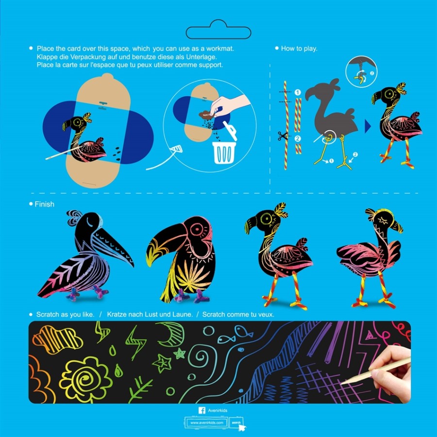 Arts & Crafts Χειροτεχνία Σκράτς SCRATCH-4 FLAMINGO & FRIENDS 60126