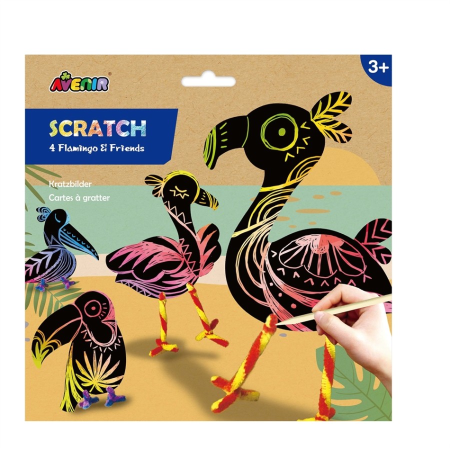 Arts & Crafts Χειροτεχνία Σκράτς SCRATCH-4 FLAMINGO & FRIENDS 60126