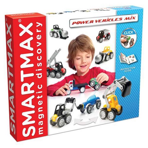 SmartMax Παιδικές Κατασκευές με Μαγνήτη "Power Vehicles Mix" 124303