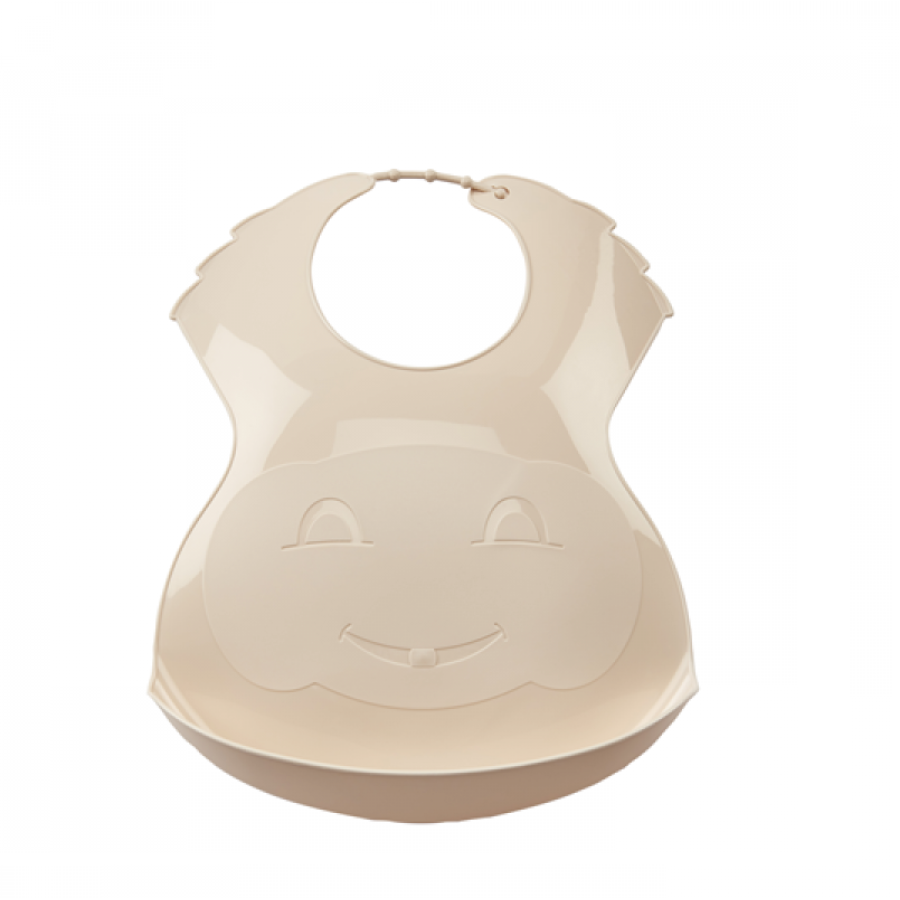 Thermobaby Σαλιάρα πλαστική με θήκη - εύκαμπτη BROWN -TH1530B
