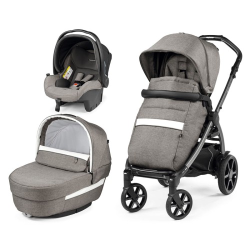 Peg Perego Πολυκαρότσι New Book Modular SL 3 in 1 City Grey (Δώρο Βάση Πορτ-Μπεμπέ )