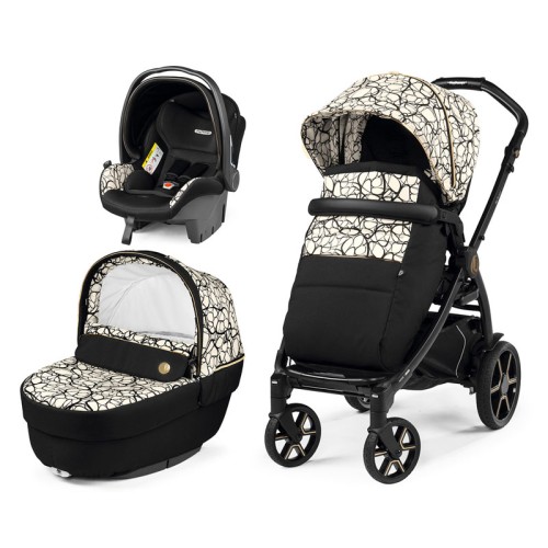 Peg Perego Πολυκαρότσι New Book Modular SL 3 in 1 Graphic Gold (Δώρο Βάση Πορτ-Μπεμπέ )