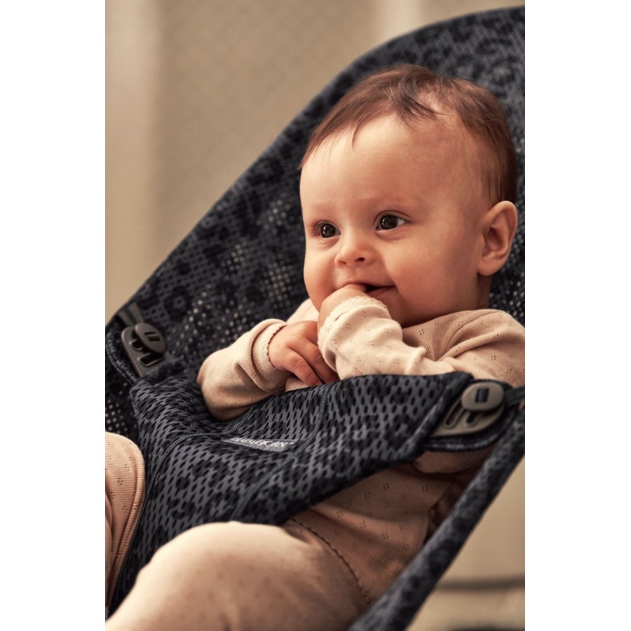 Babybjorn ρηλάξ Bliss Leopard anthracite mesh 006078