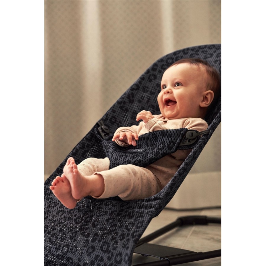 Babybjorn ρηλάξ Bliss Leopard anthracite mesh 006078