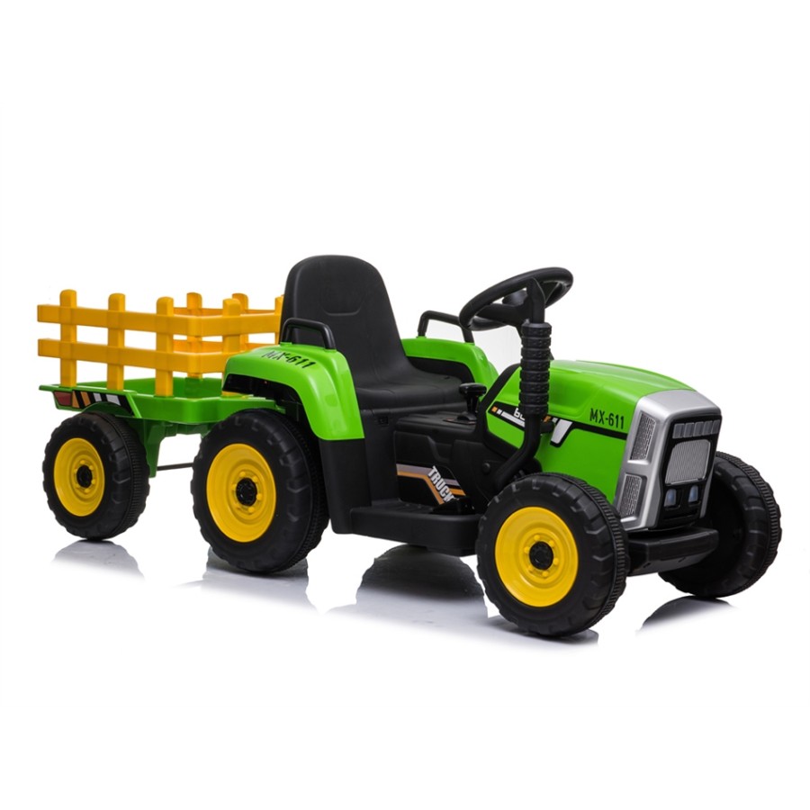 Zita Toys ΗΛΕΚΤΡΟΚΙΝΗΤΟ ΤΡΑΚΤΕΡ 12V ΜΕ ΤΡΕΙΛΕΡ  (017-611XMX) με Τηλεκατεύθυνση