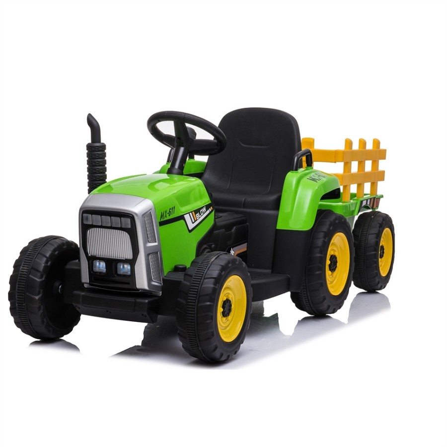 Zita Toys ΗΛΕΚΤΡΟΚΙΝΗΤΟ ΤΡΑΚΤΕΡ 12V ΜΕ ΤΡΕΙΛΕΡ  (017-611XMX) με Τηλεκατεύθυνση