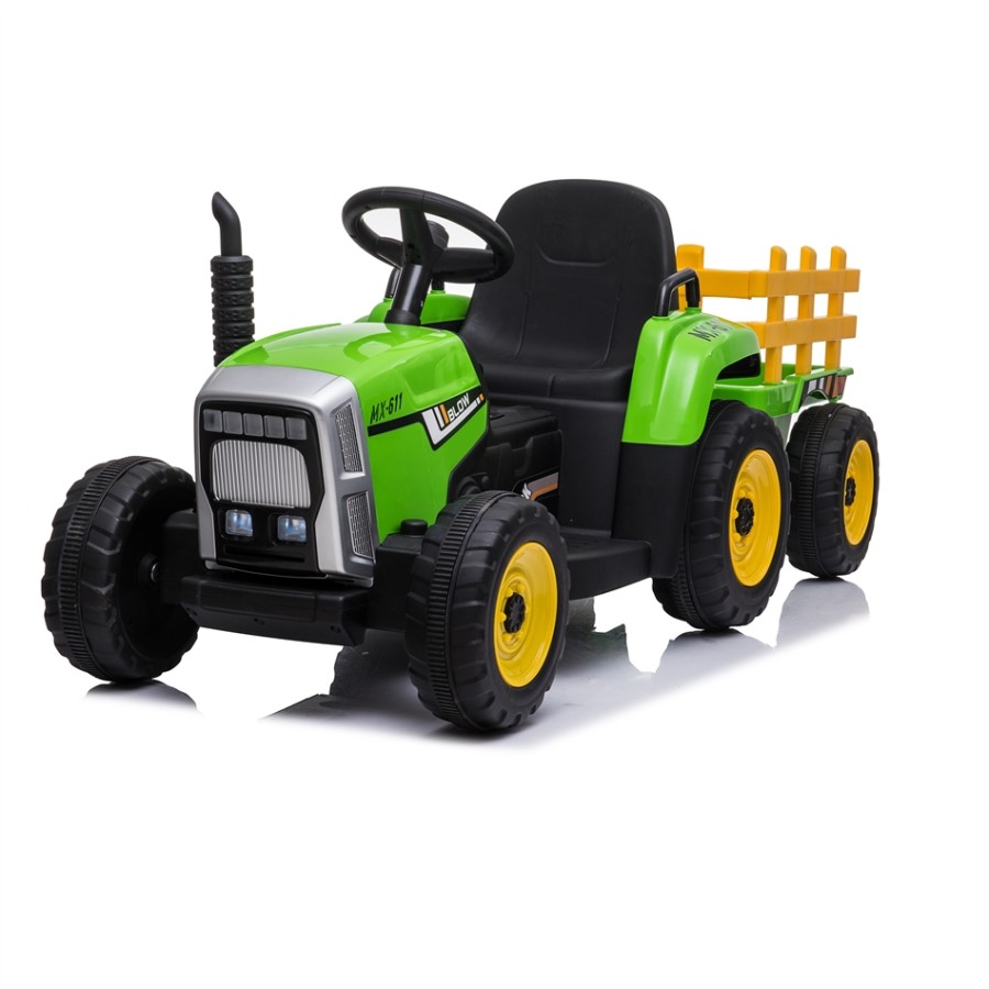 Zita Toys ΗΛΕΚΤΡΟΚΙΝΗΤΟ ΤΡΑΚΤΕΡ 12V ΜΕ ΤΡΕΙΛΕΡ  (017-611XMX) με Τηλεκατεύθυνση