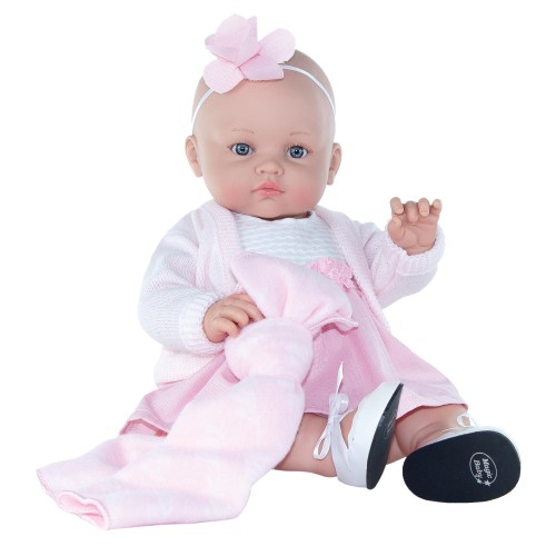 Lamagik Magic Baby Χειροποίητη Κούκλα "Alicia Pink Bow" 47εκ. MB46023