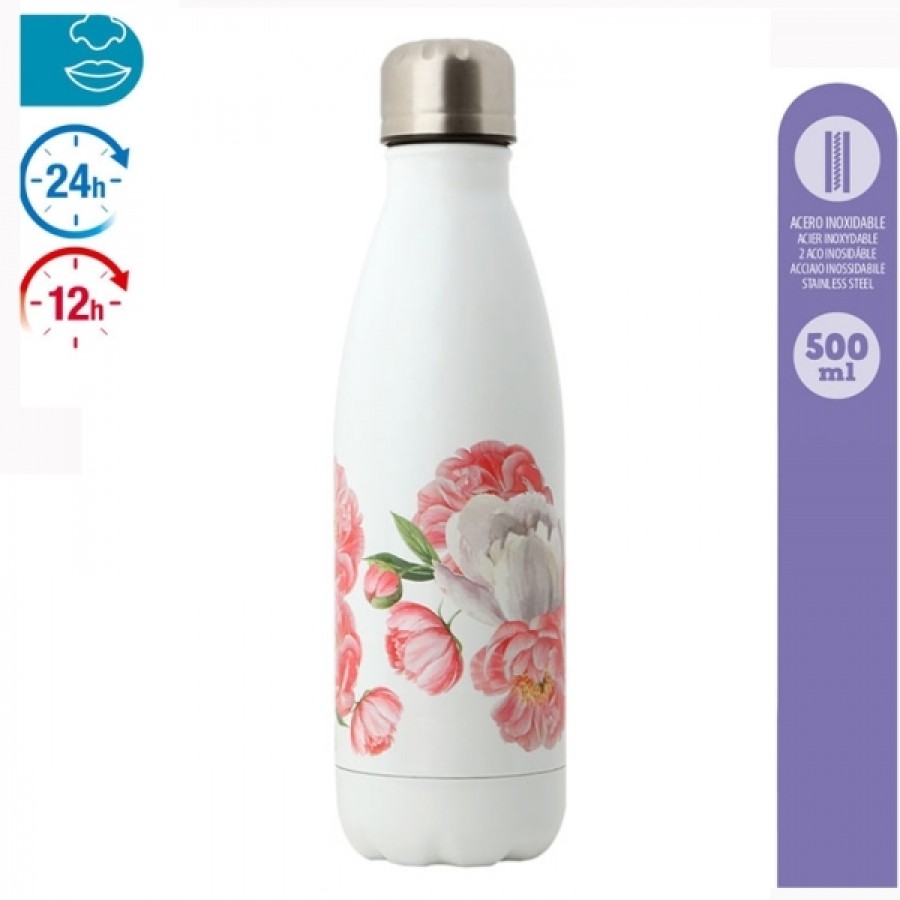 Kiokids Ανοξείδωτο Θερμός υγρών 500ml Flowers