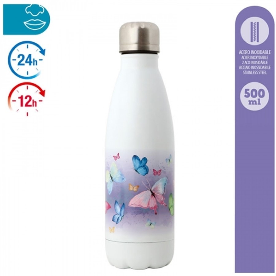 Kiokids Ανοξείδωτο Θερμός υγρών 500ml Butterflies