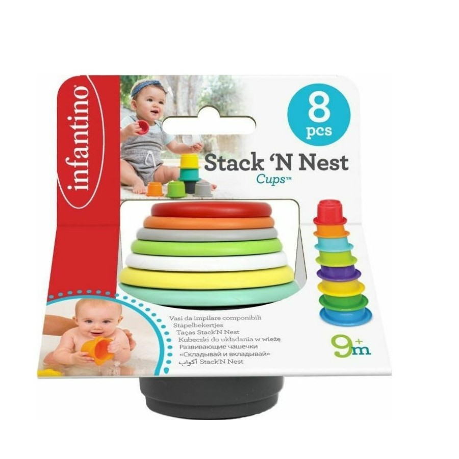 Infantino Εκπαιδευτικό Παιχνίδι Στοίβαξης Stack 'n Nest Cups