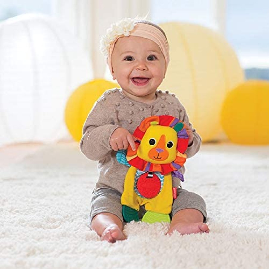 Infantino μασητικό μαζί με πανάκι παρηγοριάς cuddly teether lion 