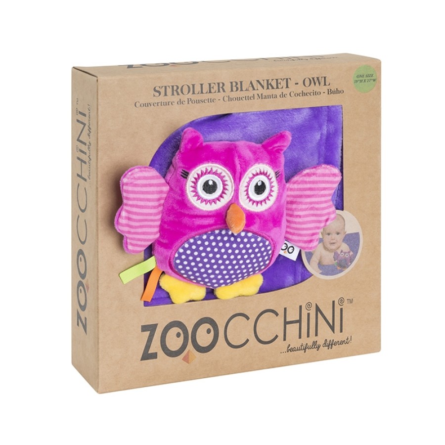 Zoocchini Κουβέρτα Αγκαλιάς & Λίκνου Κουκουβάγια Βελουτέ 69x99cm