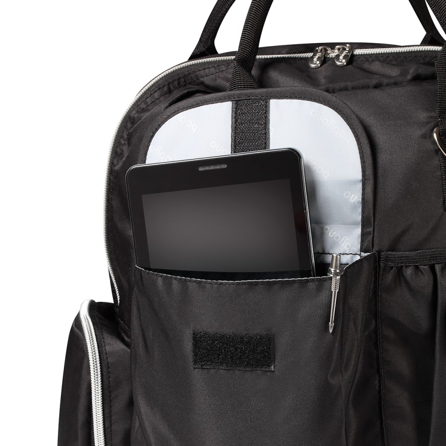 BabyOno Τσάντα αλλαξιέρα backpack PomPom - Μαύρο  bn1448