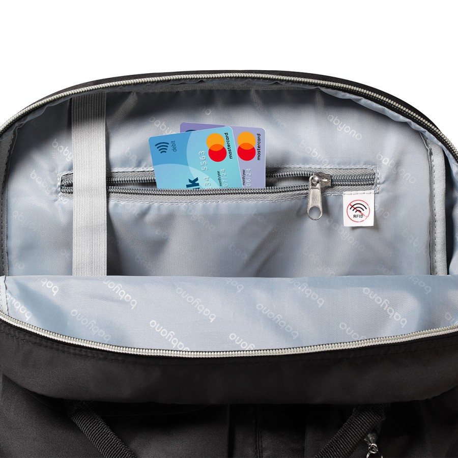 BabyOno Τσάντα αλλαξιέρα backpack PomPom - Μαύρο  bn1448