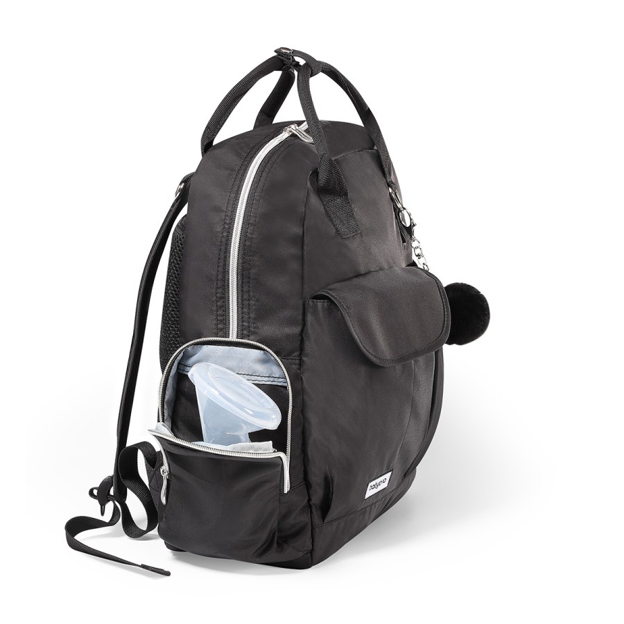 BabyOno Τσάντα αλλαξιέρα backpack PomPom - Μαύρο  bn1448