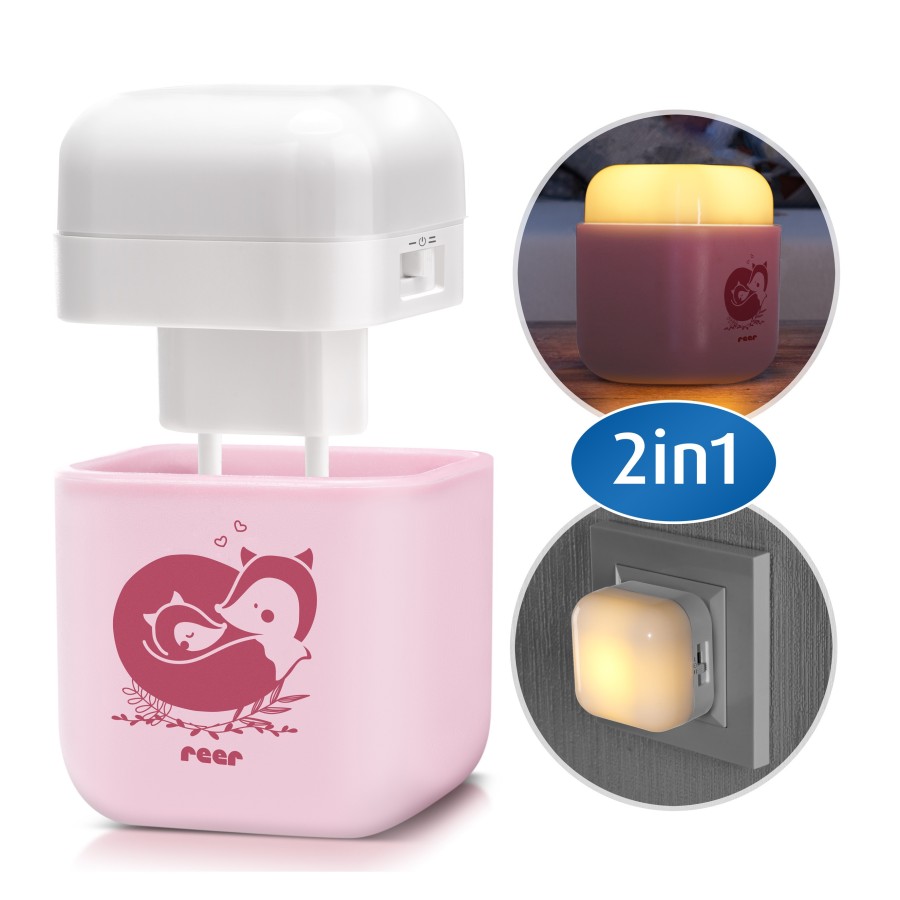 Reer φωτάκι νυκτός LED 2 σε 1 pink  (52144)