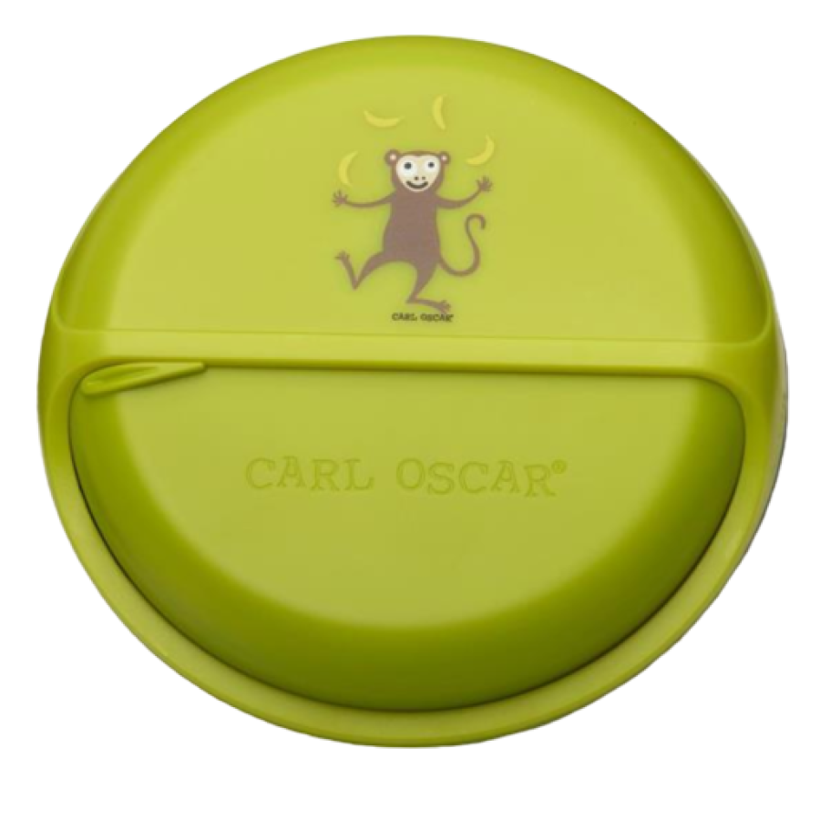 Carl Oscar  BentoDISC - μεγάλος Δίσκος ΣΝΑΚ με καπάκι Lime, Monkey