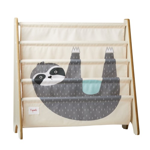 3 sprouts Book Rack - παιδικός οργανωτής βιβλίων sloth 0317-IRKSLO