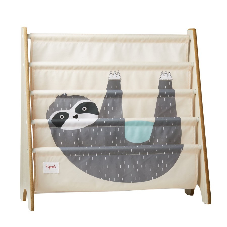 3 sprouts Book Rack - παιδικός οργανωτής βιβλίων sloth 0317-IRKSLO
