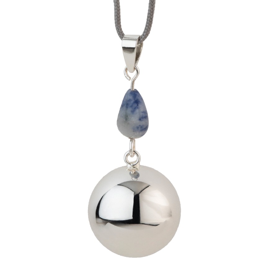 Bola Μενταγιόν εγκυμοσύνης Silver Bluegrey Stone