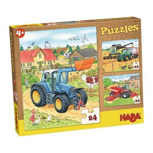 Haba 3 Παζλ 24τμχ. με Τρακτέρ Tractor and Co.