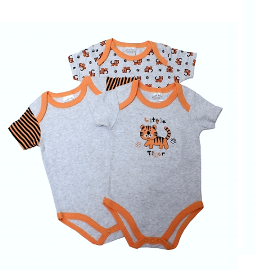 Just Too Cute Σετ 3τμχ κορμάκια -κοντό μανίκι-100%βαμβακερά  jtc-8559