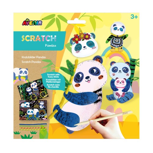 Arts & Crafts Χειροτεχνία Σκράτς Fuzzy Sticks Pandas