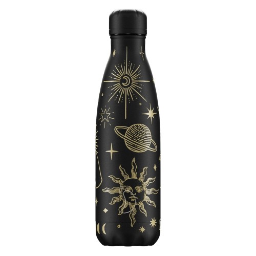 Chilly's Ανοξείδωτο Μπουκάλι Θερμός Mystic Black 500ml