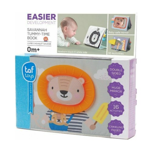 Taf Toys Εκπαιδευτικό Βιβλιαράκι με Καθρέπτη Savannah Tummy-Time