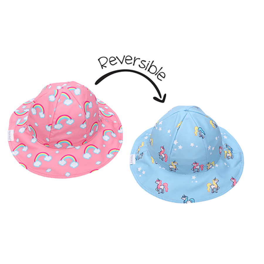 FlapJackKids Παιδικό Καπέλο Bucket Διπλής Όψης UPF 50+ RAINBOW