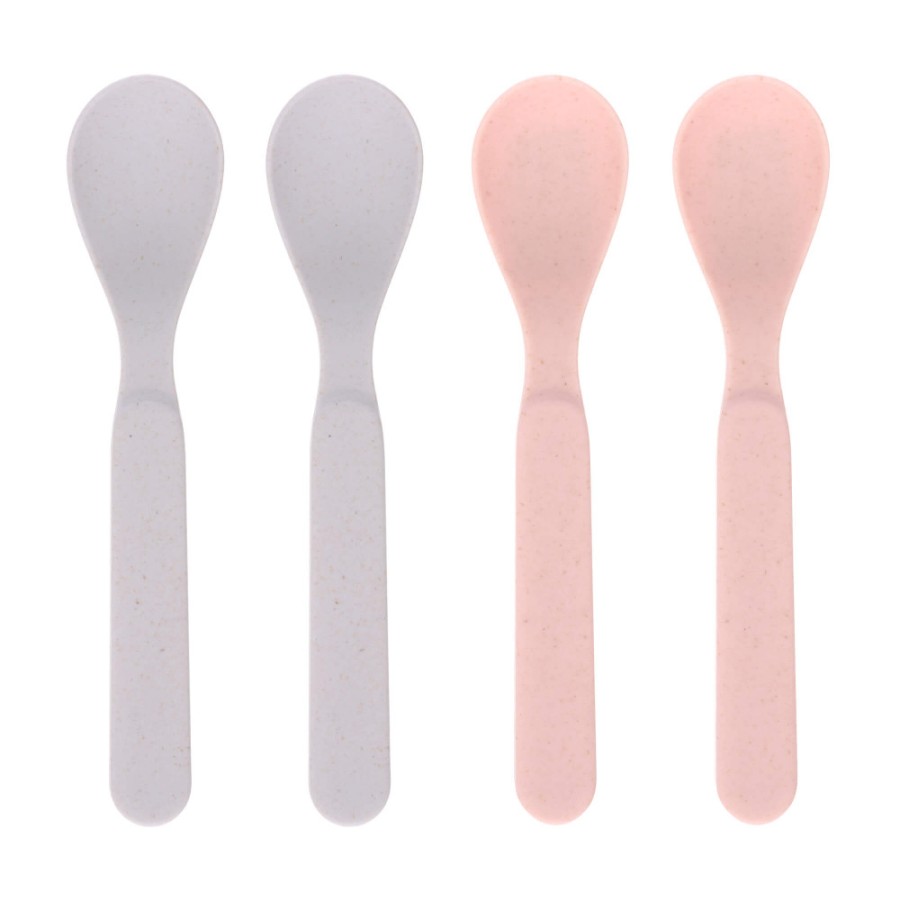 Lassig σετ 4 κουτάλια φαγητού Bamboo  Grey/Light pink 1310019248