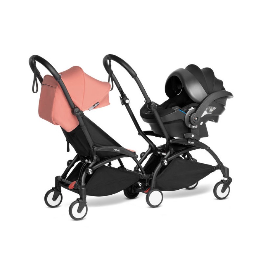 BABYZEN YOYO Connect μαύρος  σκελετός που μετατρέπει το διάσημο yoyo σε δίδυμο καρότσι  AirFrance