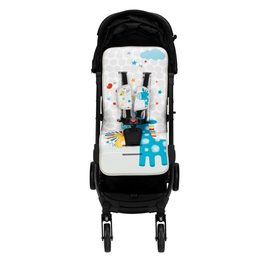 INTERBABY Στρώμα καροτσιού Αντι-Ιδρωτικό 84x34 UNIVERSAL, με επωμίδες  JUNGLA 0C052