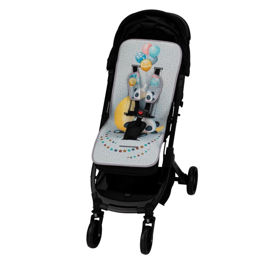 INTERBABY Στρώμα καροτσιού Αντι-Ιδρωτικό 84x34 UNIVERSAL, με επωμίδες PANTA GREY 0C053-31